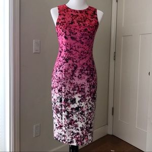 Vince Camuto Ombre Floral Sleeveless Dress sz EUC